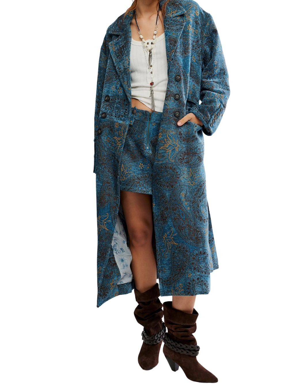 Free People Micah Jacquard Duster Cardigan